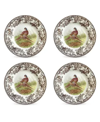 Spode Woodland Pheasant 4 Piece Dinner Plates, Service for 4