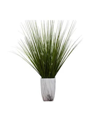 Tabletop Artificial Foliage in Marble Ceramic Pot, 32"