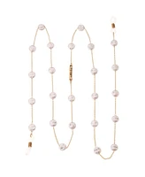 Ettika Women's 18k Gold Plated Mermaid Coin Imitation Pearls Glasses Chain - Gold