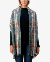 Marcus Adler Women's Plaid Blanket Scarf Fringe-Trim