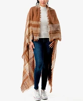 Marcus Adler Women's Cozy Plaid Fringe-Trim Blanket Scarf