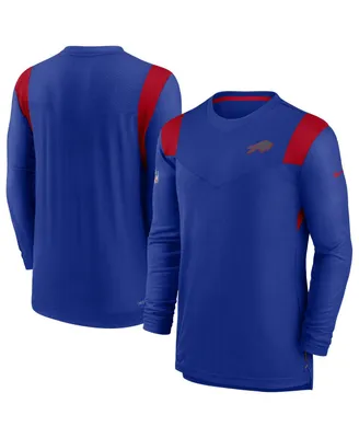 Men's Nike Royal Buffalo Bills Sideline Tonal Logo Performance Player Long Sleeve T-shirt