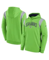 Men's Nike Green Seattle Seahawks Sideline Athletic Stack Performance Pullover Hoodie