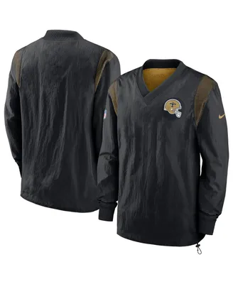 Men's Nike Black New Orleans Saints Sideline Team Id Reversible Pullover Windshirt