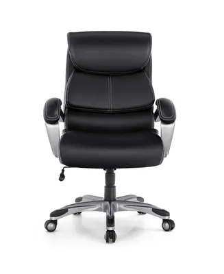 Costway Big & Tall High Back Adjustable Swivel Leather Office Chair