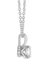 Alethea Certified Diamond 18" Pendant Necklace (1/2 ct. t.w.) in 14k White Gold featuring diamonds with the De Beers Code of Origin, Created for Macy'