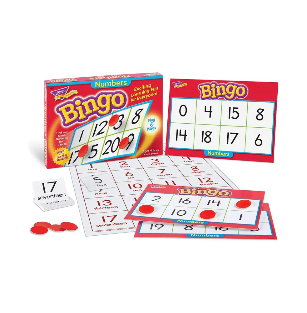 Numbers Bingo Number Recognition Skill Game