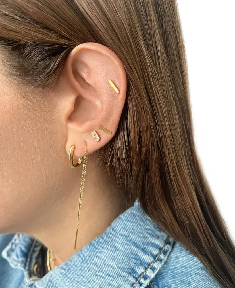 Threader Earrings - Yellow Gold