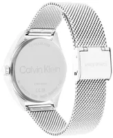 Calvin Klein Women's Silver-Tone Stainless Steel Mesh Bracelet Watch 36mm