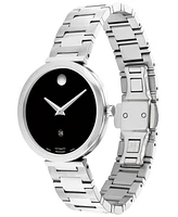 Movado Women's Museum Classic Swiss Automatic Silver-Tone Stainless Steel Bracelet Watch 32mm