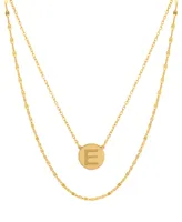 Giani Bernini Initial Disc Layered Pendant Necklace 18k Gold-Plated Sterling Silver, Created for Macy's