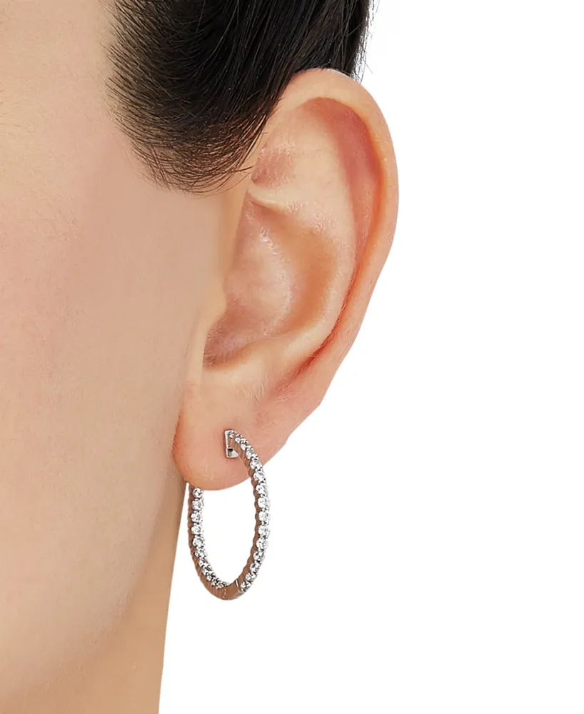 Grown With Love Lab Grown Diamond Small Hoop Earrings (1 ct. t.w.) in 14k White Gold