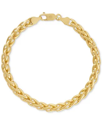 Esquire Men's Jewelry Wheat Link Chain Bracelet, Created for Macy's