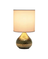 Simple Designs Hammered Drip Mini Table Lamp