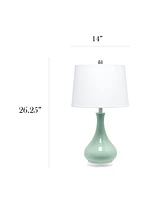 Lalia Home Droplet Table Lamp with Fabric Shade