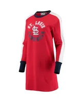 Women's G-III 4Her by Carl Banks Navy St. Louis Cardinals Hurry Up Offense Long Sleeve Dress Size: Large