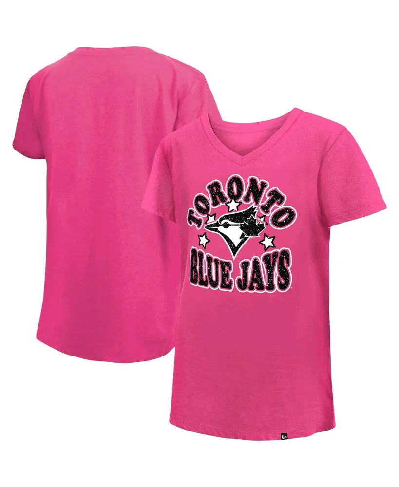 New Era Big Girls New Era Pink Toronto Blue Jays Jersey Stars V