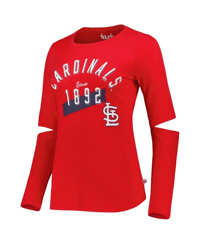 Women's G-III 4Her by Carl Banks Navy St. Louis Cardinals Hurry Up Offense Long Sleeve Dress Size: Large