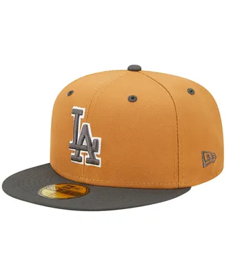 Men's New Era Brown, Charcoal Los Angeles Dodgers Two-Tone Color Pack 59FIFTY Fitted Hat