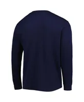 Men's Dunbrooke Atlanta Braves Navy Maverick Long Sleeve T-shirt