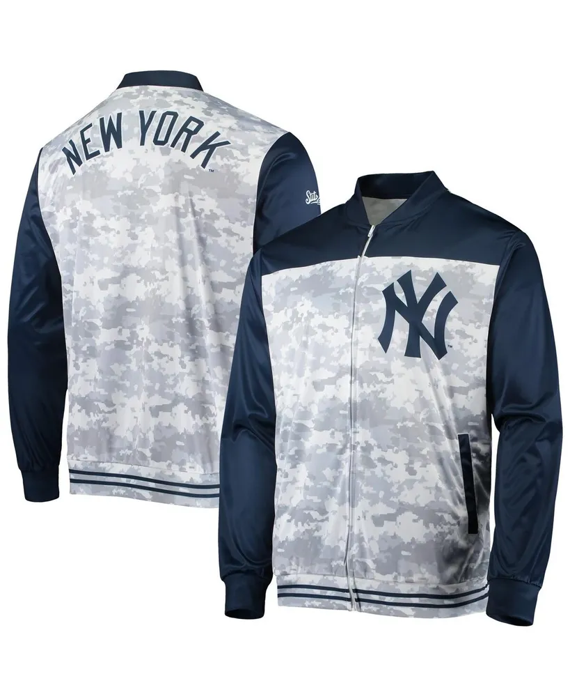 Men's Stitches Navy New York Yankees Camo Full-Zip Jacket