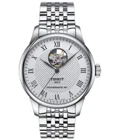 Tissot Men's Swiss Automatic Le Locle Powermatic 80 Open Heart Stainless Steel Bracelet Watch 39mm