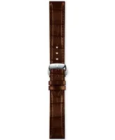 Tissot Men's Swiss Automatic Le Locle Powermatic 80 Open Heart Brown Leather Strap Watch 39mm