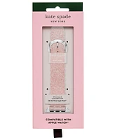 kate spade new york Women's Pink Glitter Jelly Polyurethane Band for Apple Watch, 38mm, 40mm, 41mm