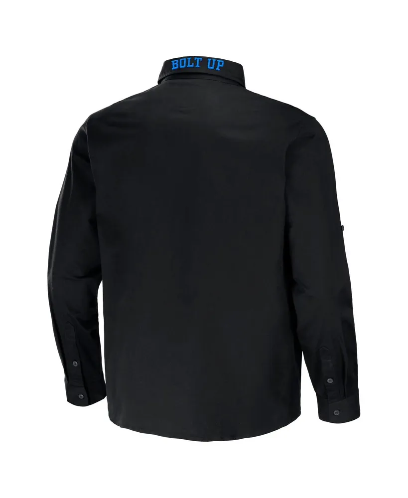 Men's Nfl x Darius Rucker Collection by Fanatics Black Los Angeles Chargers Convertible Twill Long Sleeve Button-Up Shirt