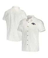 Men's Nfl x Darius Rucker Collection by Fanatics White Baltimore Ravens Woven Button-Up T-shirt