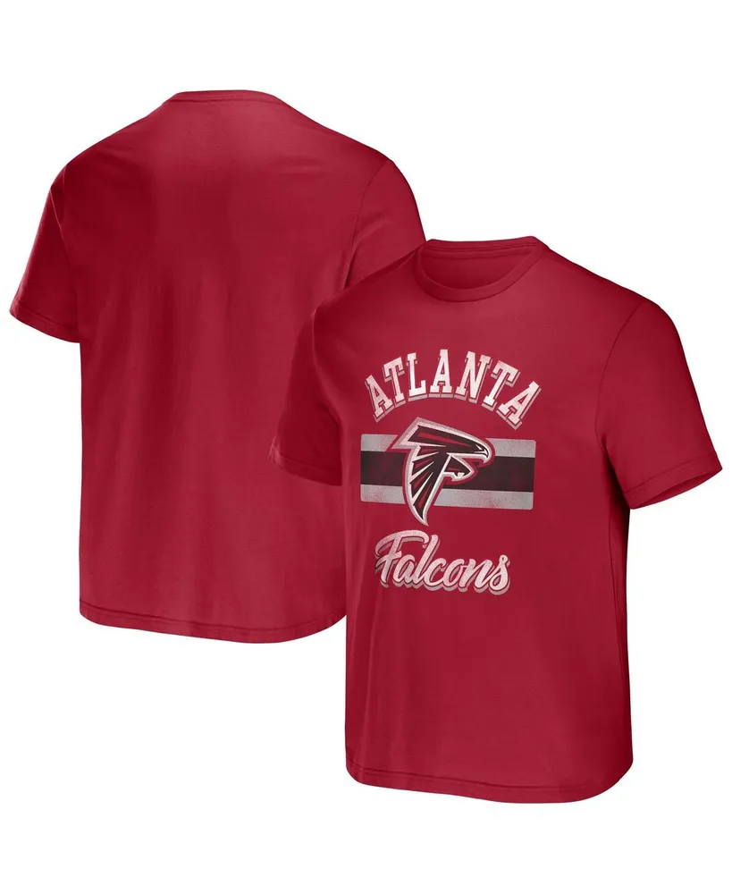 Men's Nfl x Darius Rucker Collection by Fanatics Red Atlanta Falcons Stripe T-shirt