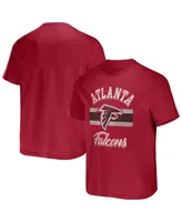 Men's Nfl x Darius Rucker Collection by Fanatics Red Atlanta Falcons Stripe T-shirt