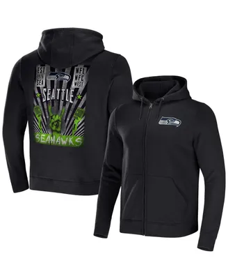 Men's Nfl x Darius Rucker Collection by Fanatics Black Seattle Seahawks Rocker Full-Zip Hoodie