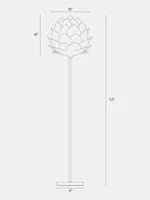 Brightech Artichoke Led Standing Decor Floor Lamp with Novelty Wooden Shade