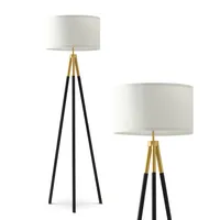 Brightech Levi 61" Led Contemporary Tripod Floor Lamp with Drum Shade - Antique