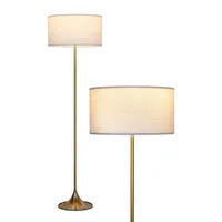 Brightech Quinn 60" Led Floor Lamp with Fabric Drum Shade