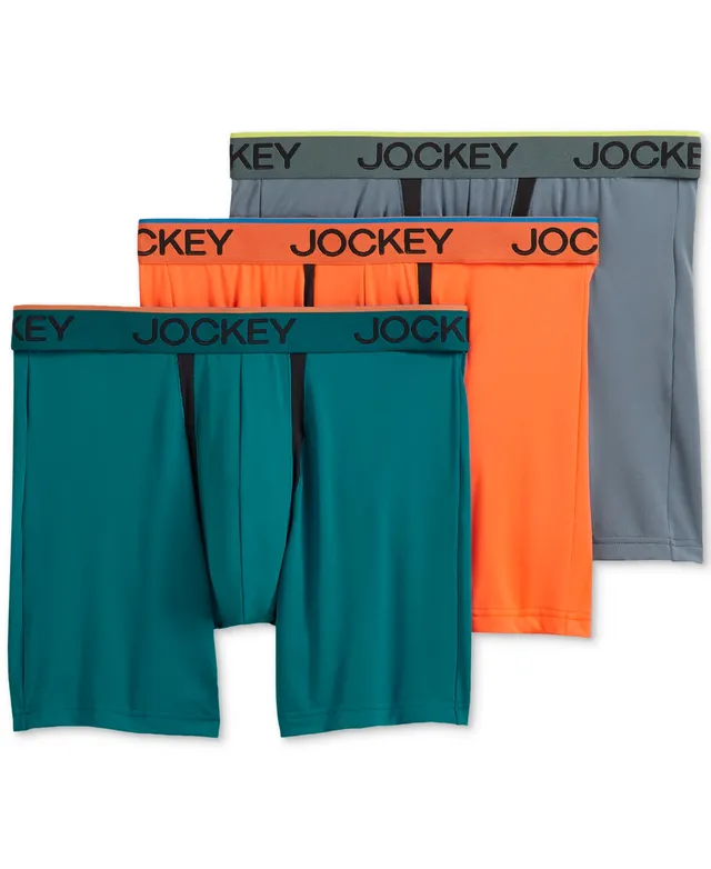 Jockey Chafe Proof Pouch Microfiber Mens 3 Pack Long Leg Boxer Briefs