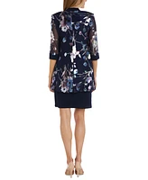 R & M Richards Women's Necklace Printed-Jacket Dress