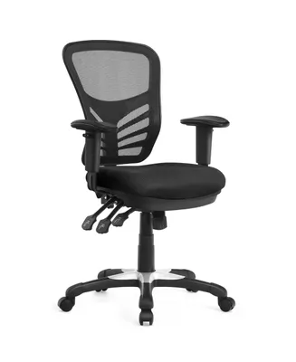 Mesh Office Chair 3-Paddle Computer Desk Adjustable Seat