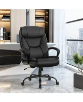 Costway Big & Tall 500lb Massage Office Chair E xecutive Pu Leather