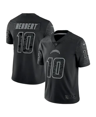 Men's Nike Justin Herbert Black Los Angeles Chargers Reflective Limited Jersey