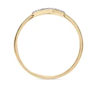 Wrapped Diamond Open Teardrop Ring (1/20 ct. t.w.) 10k Gold, Created for Macy's