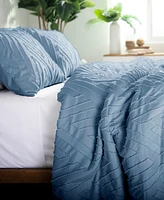 Southshore Fine Linens Chevron Clipped 3-Pc. Jacquard Comforter Set, Twin