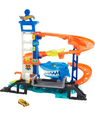 Hot Wheels City Shark Escape Track Set, Multi-Level Playset