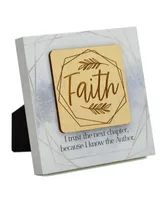 Dexsa Faith I Trust Meadow Wood Plaque, 6" x 6"