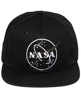 Nasa Men's Circle Logo Flat Bill Baseball Adjustable Cap