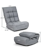 4-Position Floor Chair Folding Lazy Sofa Adjustable