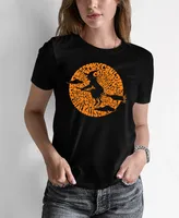 La Pop Art Women's Spooky Witch Word T-shirt