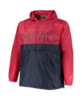 Men's Red Washington Capitals Big and Tall Anorak Half-Zip Pullover Hoodie