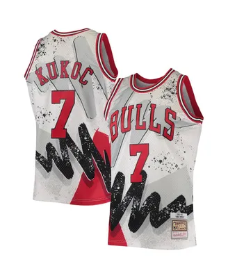 Men's Mitchell & Ness Toni Kukoc White Chicago Bulls Hardwood Classics 1995-96 Hyper Hoops Swingman Jersey